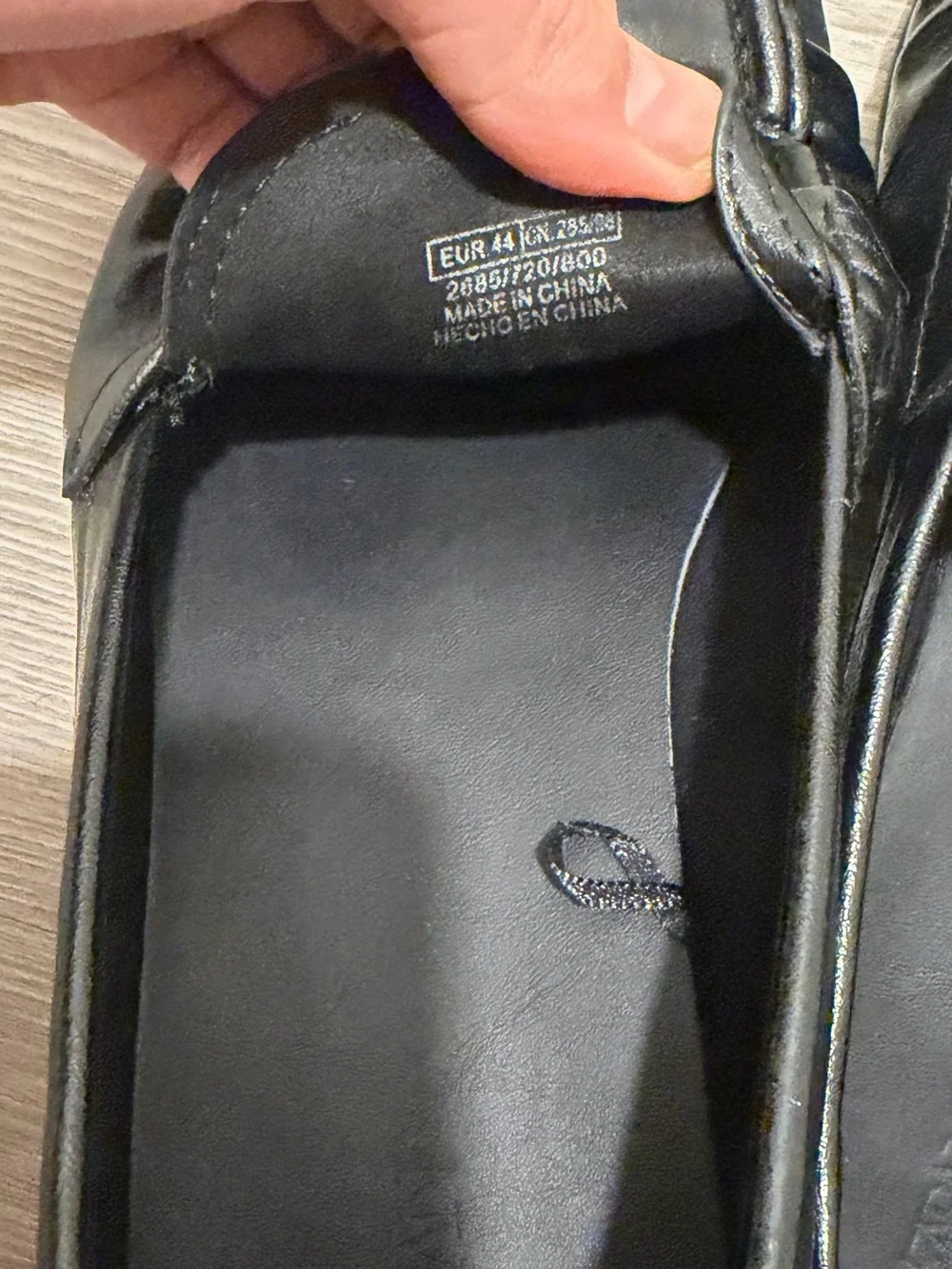 Zara Black Leather Penny Loafers for Men